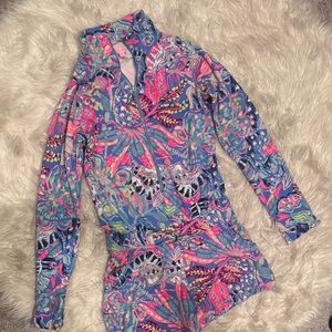 Lilly Pulitzer popover romper size xs. Euc feline friendly non smoking home